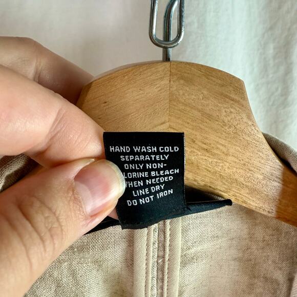 NYCC New York Clothing Company Women's Medium Linen Blend Open Front Blazer - Picture 4 of 9